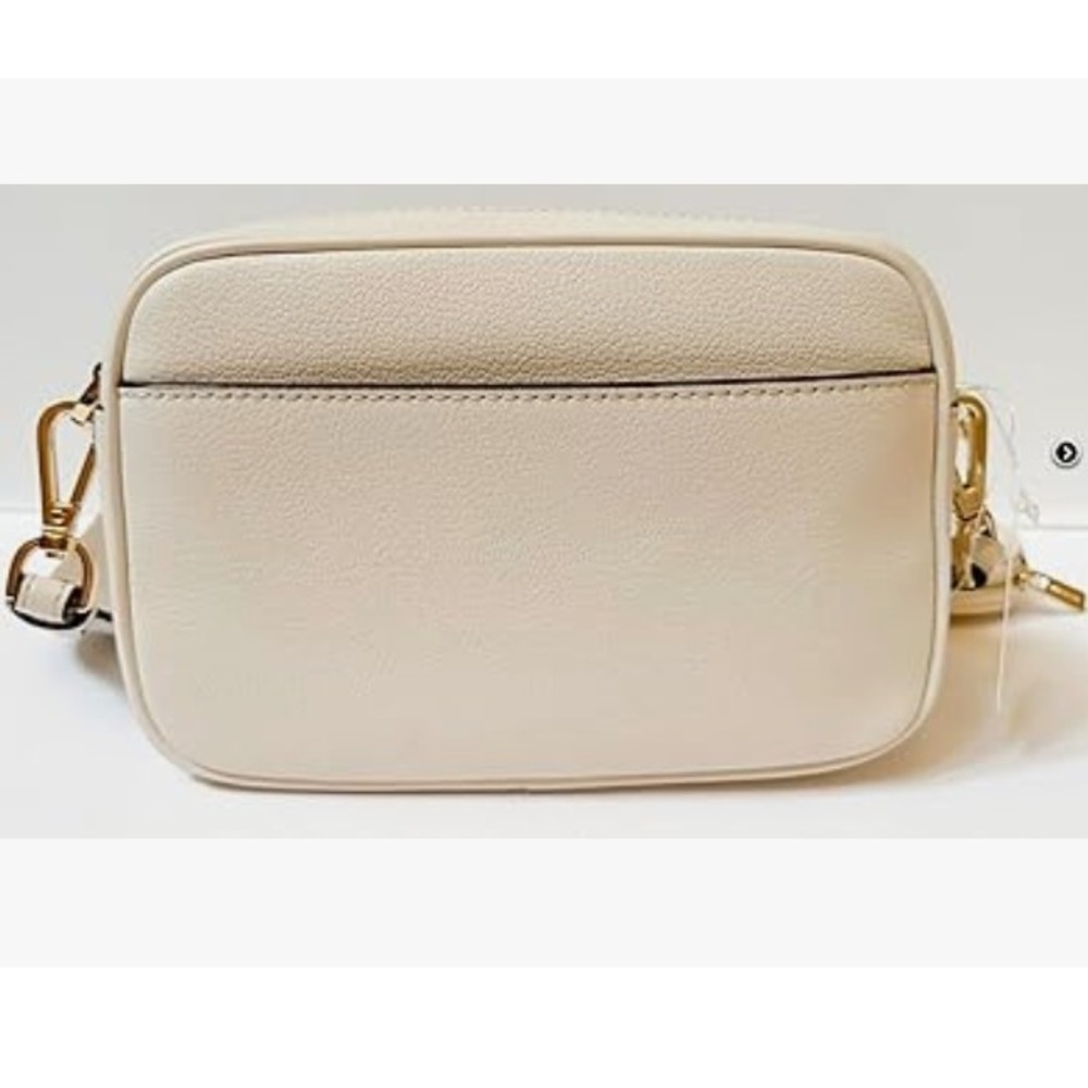 Michael Kors Jet Set Medium Crossbody Leather Bag Tech Attached (Lt Cream) - Picture 4 of 4